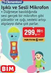 CLEMENTONİ IŞIKLI VE SESLİ MİKROFON CLEMENTONİ IŞIKLI VE SESLİ MİKROFON